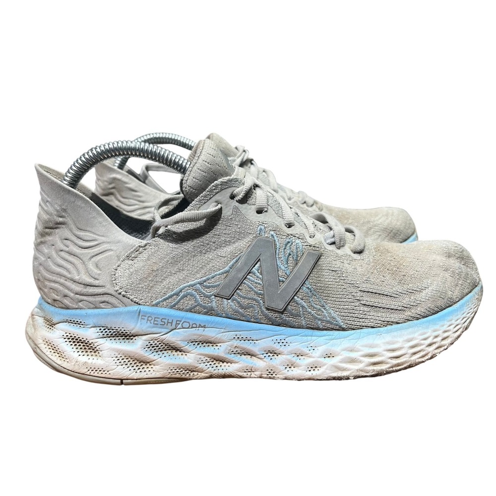 New Balance Fresh Foam Gray Blue Running Shoes Women's Sneakers NO INSOLES